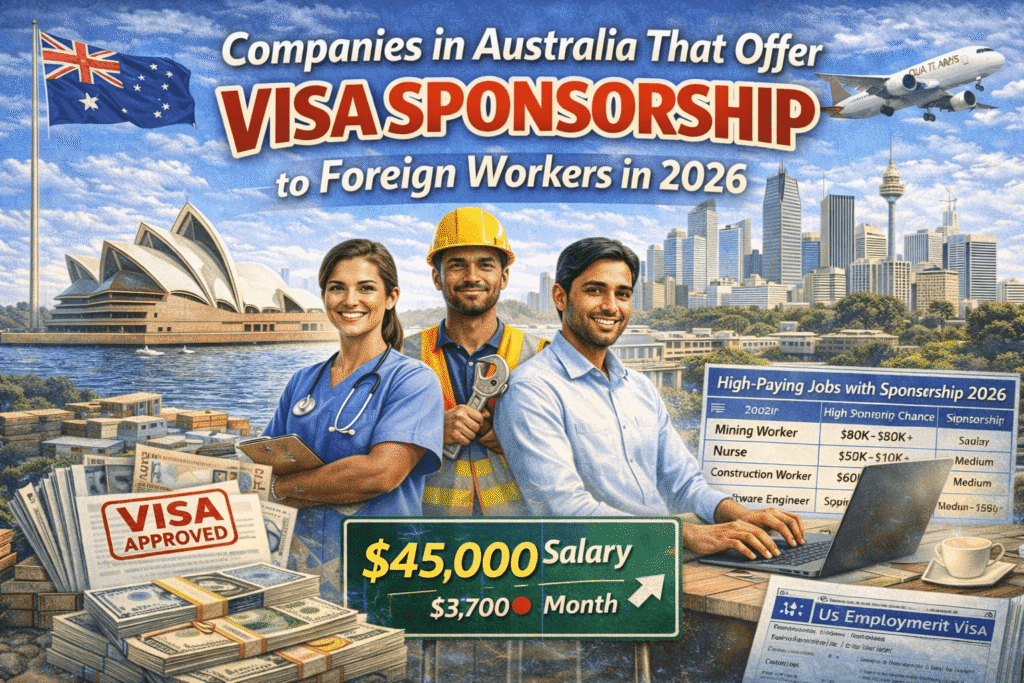 Companies in Australia that offer visa sponsorship