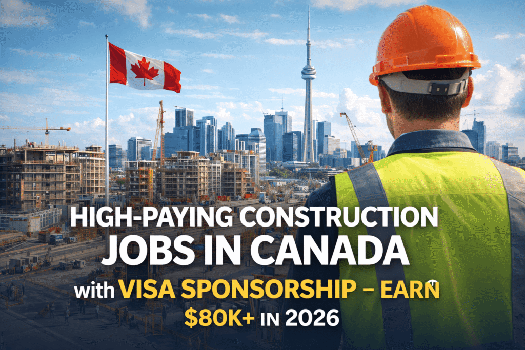 Construction Jobs in Canada with Visa Sponsorship