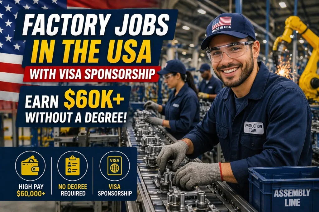 FACTORY JOBS IN THE USA WITH VISA SPONSORSHIP