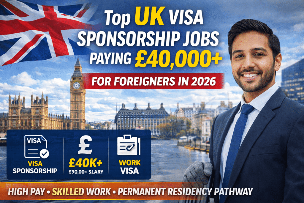 top UK visa sponsorship jobs paying £40,000+