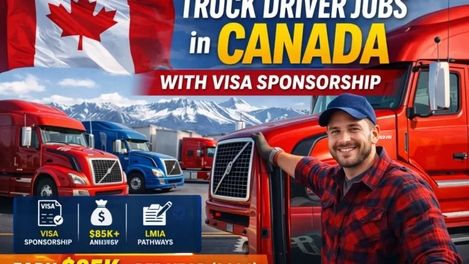 Truck Driver Jobs in Canada with Visa Sponsorship