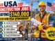 USA Construction Jobs Paying $140