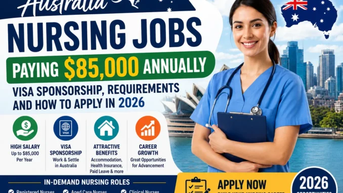 AUSTRALIAN NURSING JOBS PAYING $85000